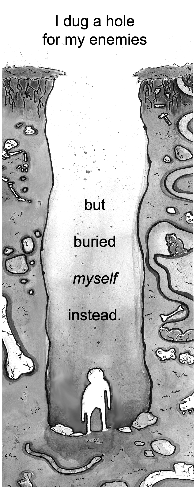 In_a_hole_2_b_w