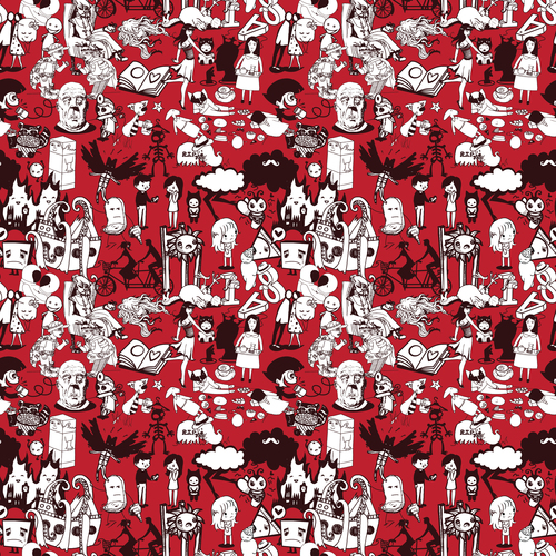 Theworld_of_tinystories_pattern_redbg